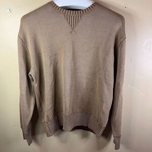 Cooper Jones Men's Beige Knit Pullover Sweater Size Medium Crew Neck‎ Outdoor